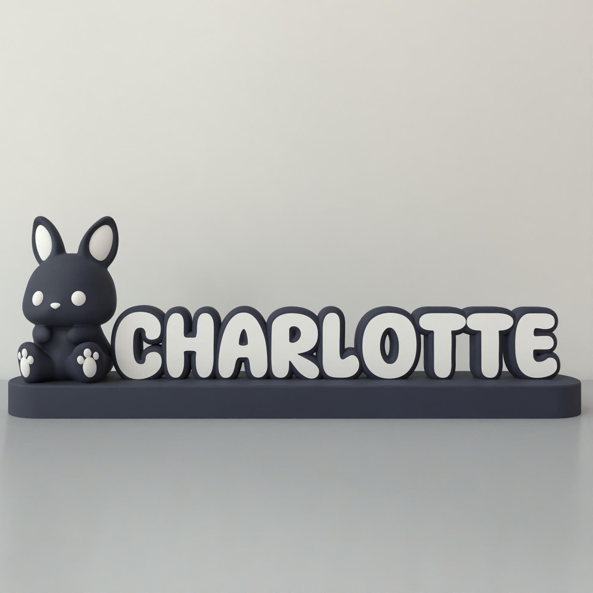 Custom Bunny Nameplate