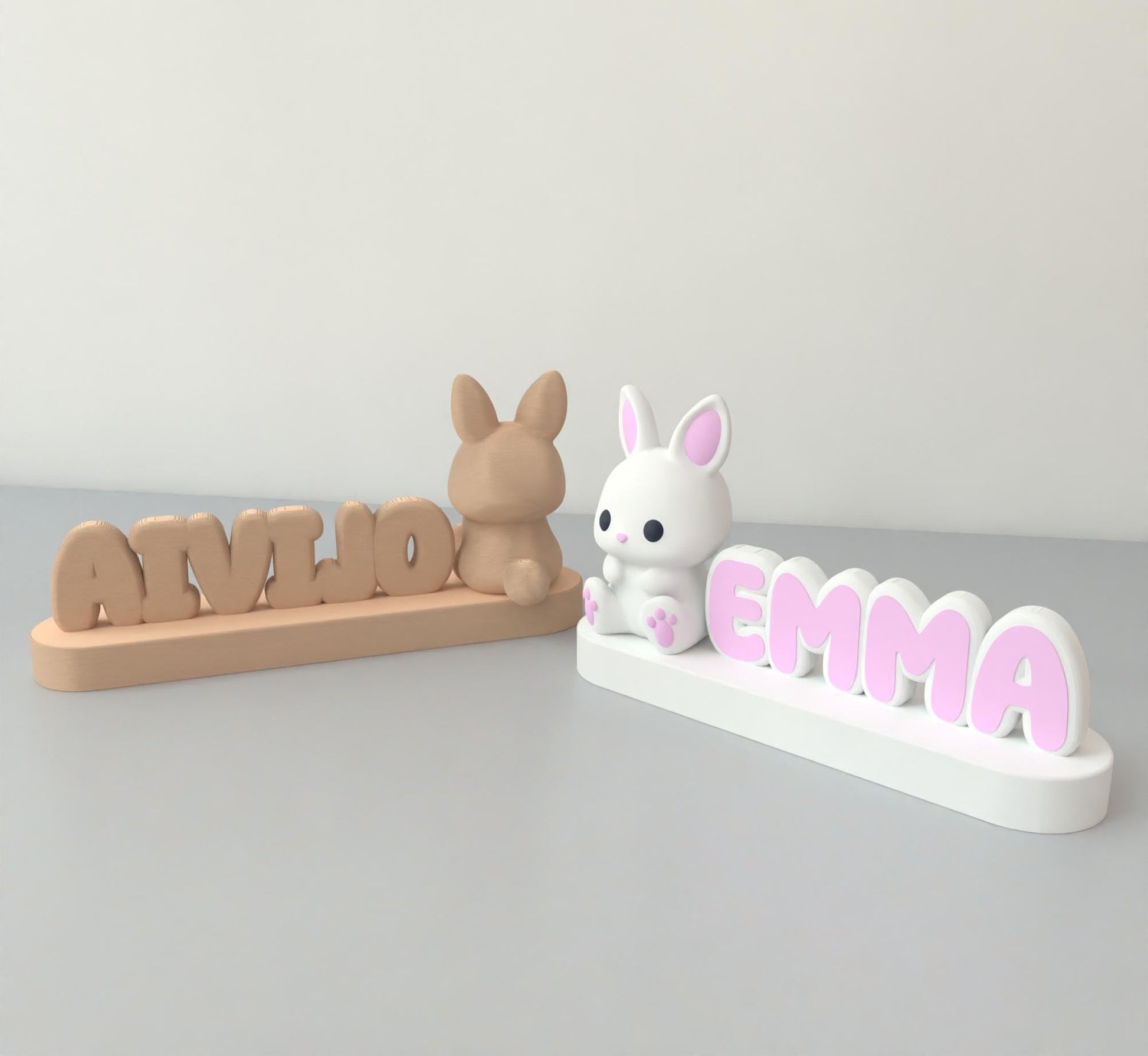 Custom Bunny Nameplate